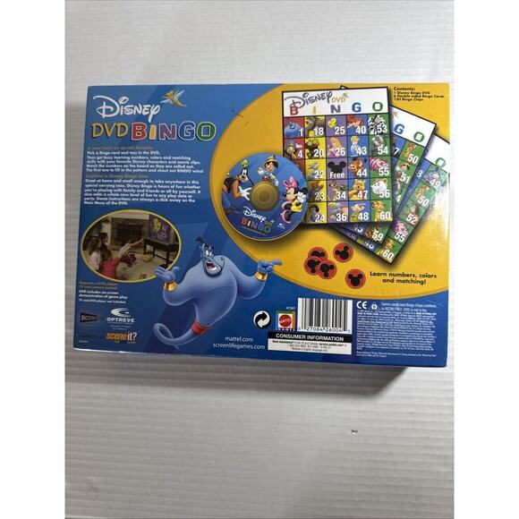 Disney DVD Bingo TV Game For Ages 4+ w/ Carrying Case - NEW SEALED Vintage 2005 - Picture 6 of 7